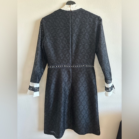 Sandro Lace Neck Tie Dress Size 38/small - Picture 3 of 14